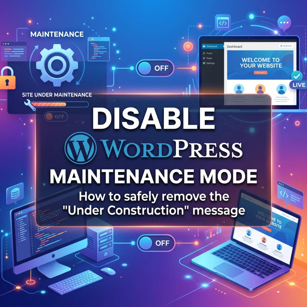Disable WordPress Maintenance Mode