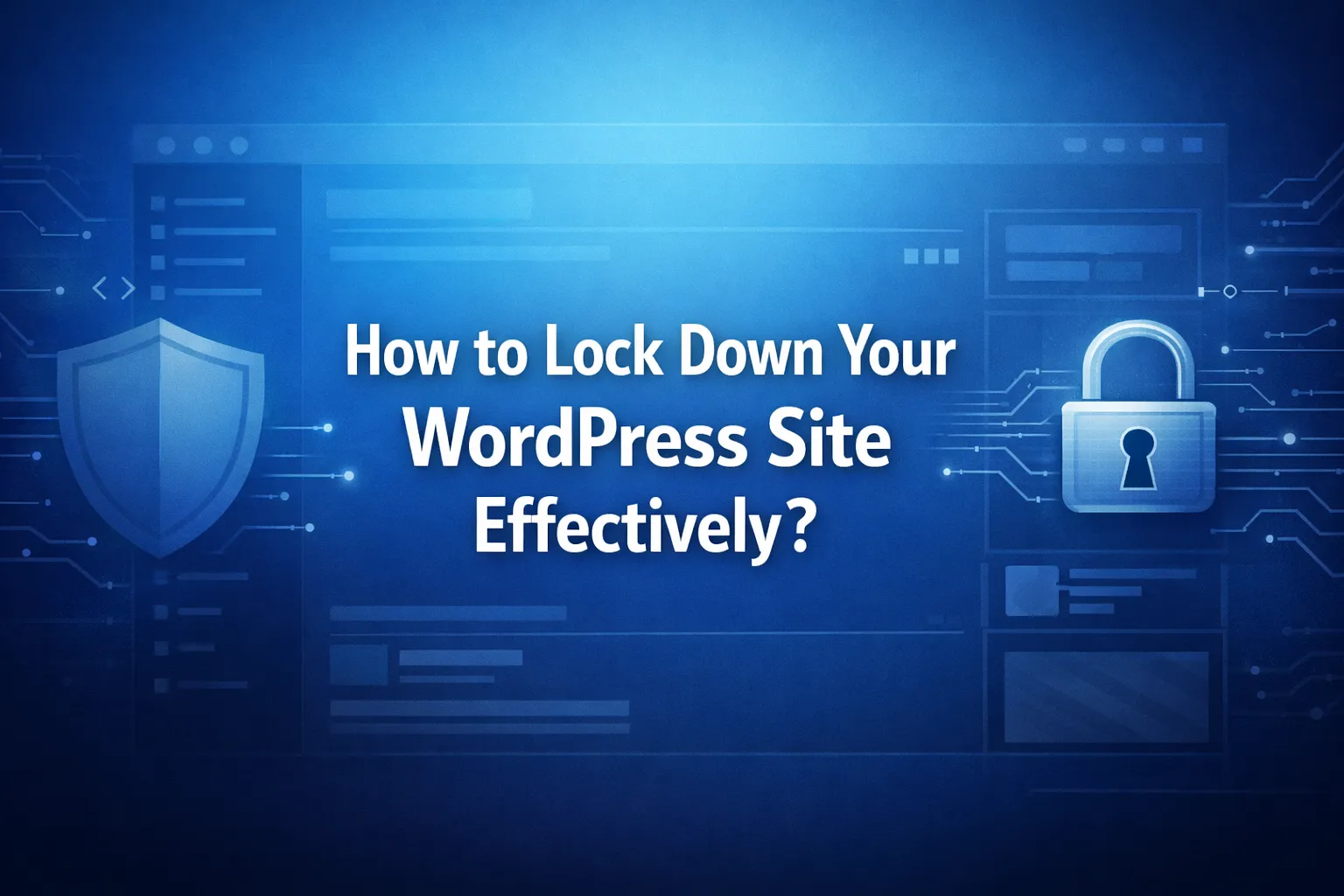 How to Lock Down Your WordPress Site Effectively